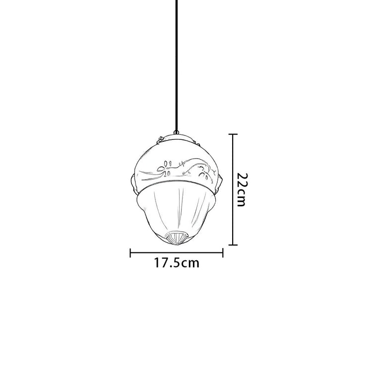 Vintage Frosted Glass Pendant Light