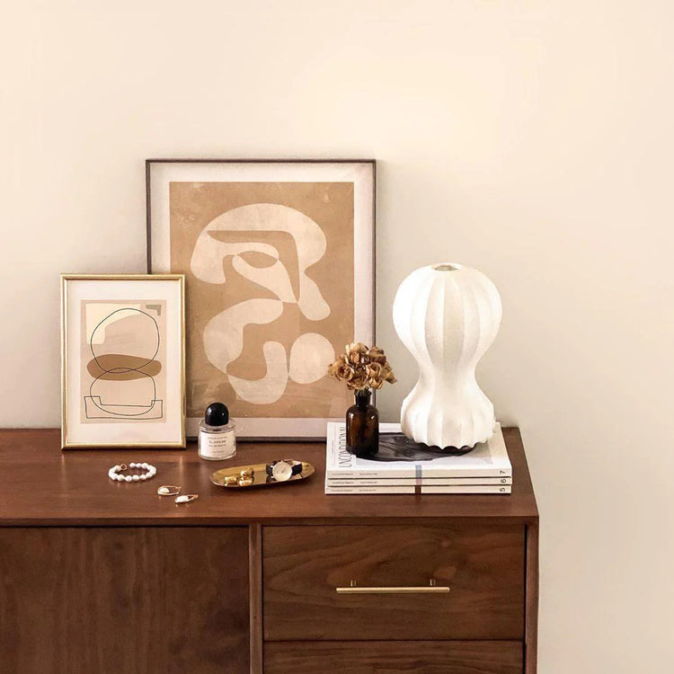 Klassisk ballon silke bordlampe