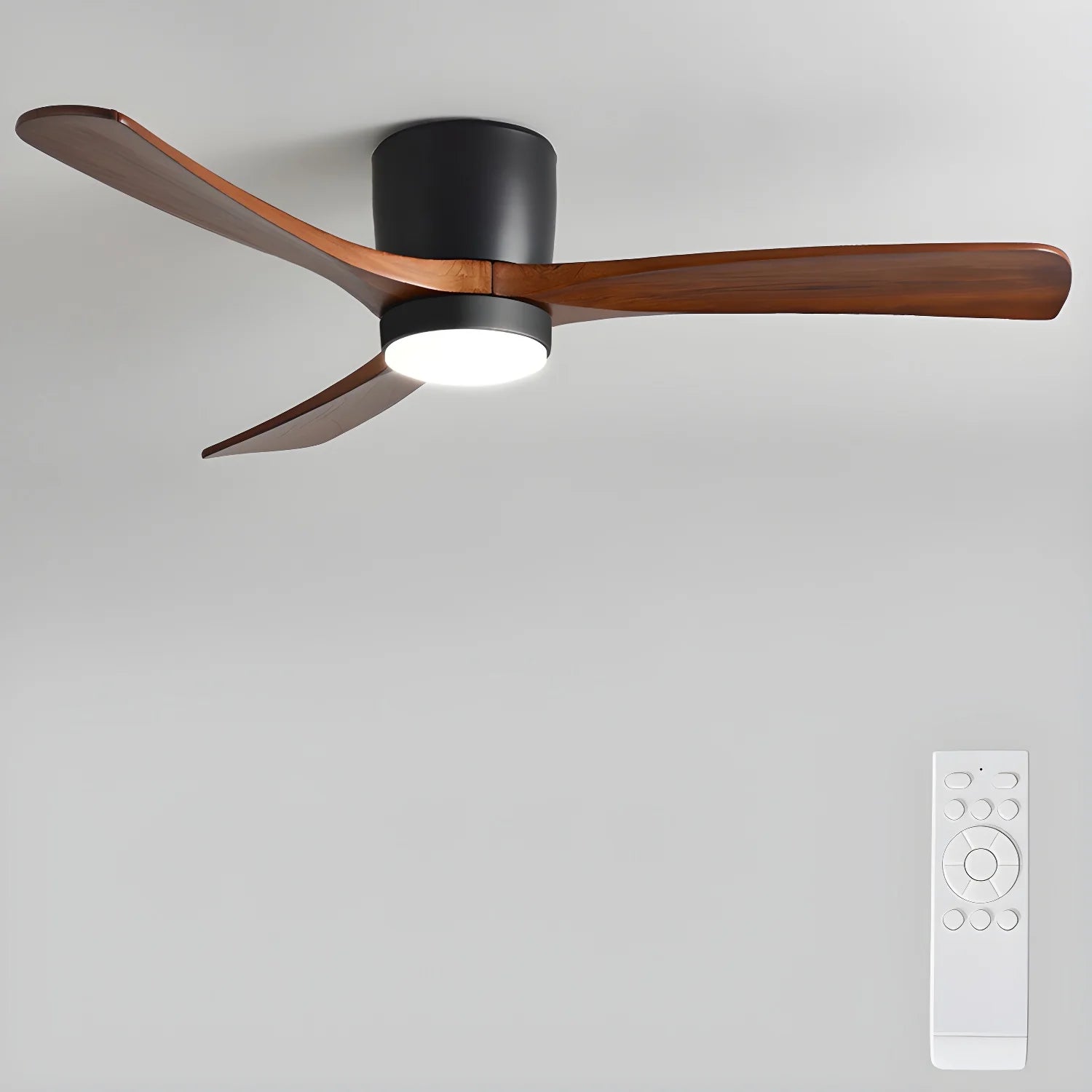 Lampe de ventilateur de plafond moderne WoodAura