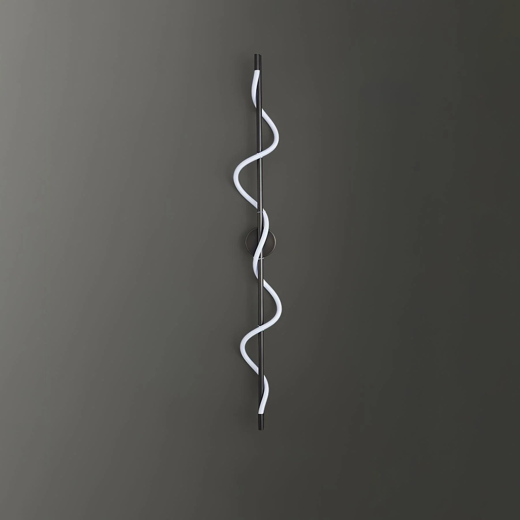 Applique murale en fer au design élégant en spirale