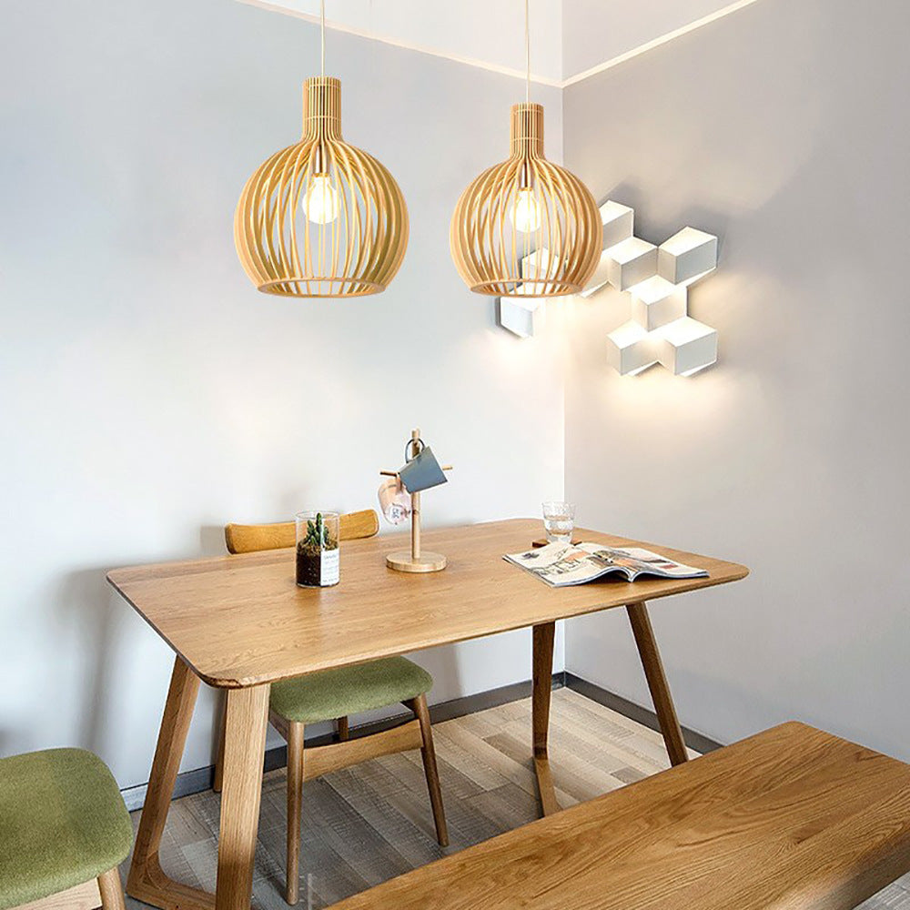 Glarefusion Vintage wooden Pendant Light