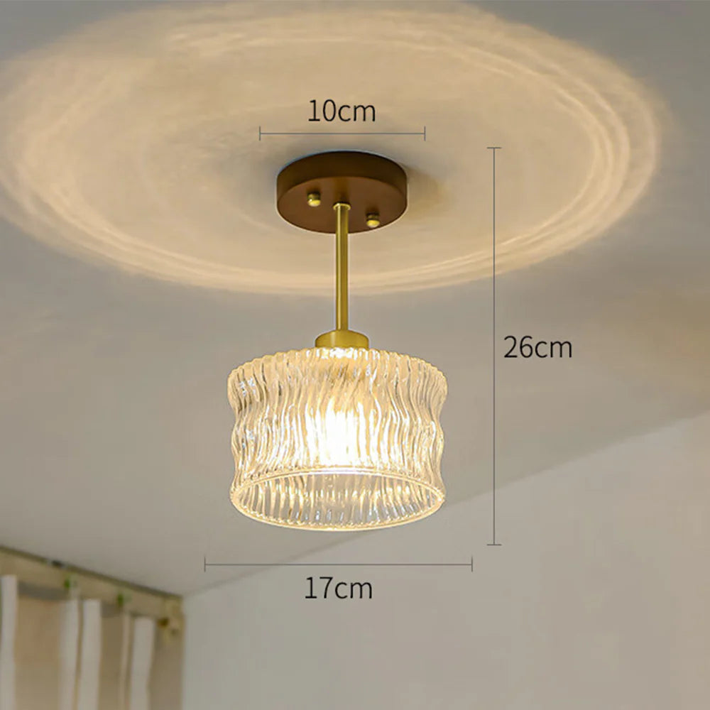 Plafonnier élégant en verre pétale