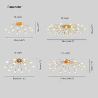 Opulent Star-Globe glass Ceiling Light