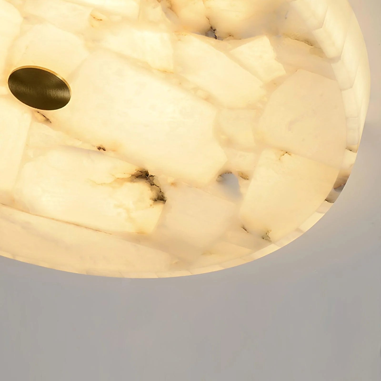 Classical Round Alabaster Ceiling Light