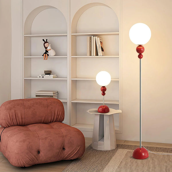 Minimalistisk kreativ blomsterknudcreme gulvlampe