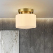 Modern Drum Glass Ceiling Light