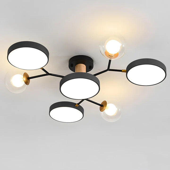 Plafoniera moderna da soggiorno con lampadine multiple