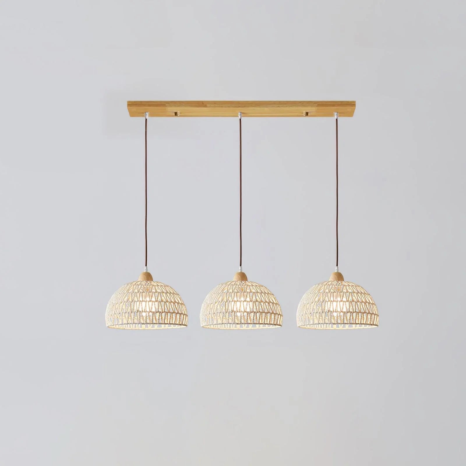 Lampada a sospensione Arco in rattan