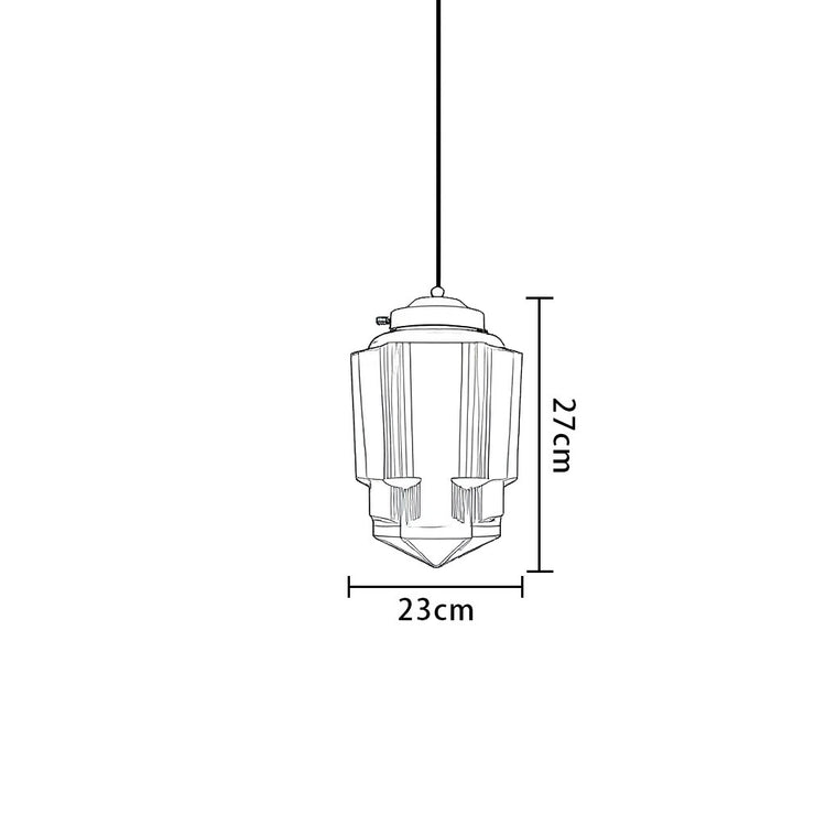 Vintage Frosted Glass Pendant Light