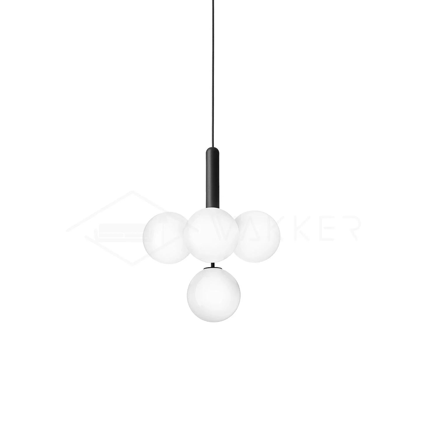Petite suspension ronde moderne en verre
