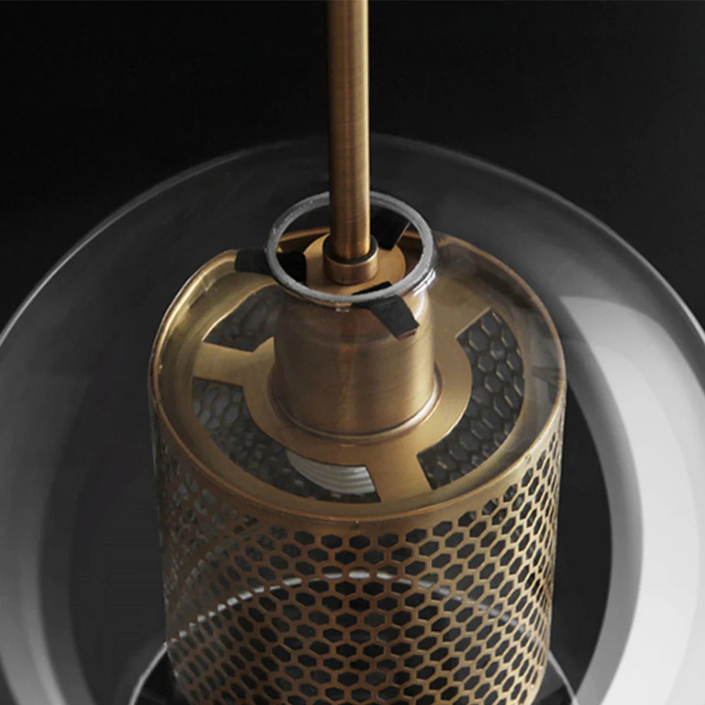 Lampe à suspension Chiswick en verre rond classique