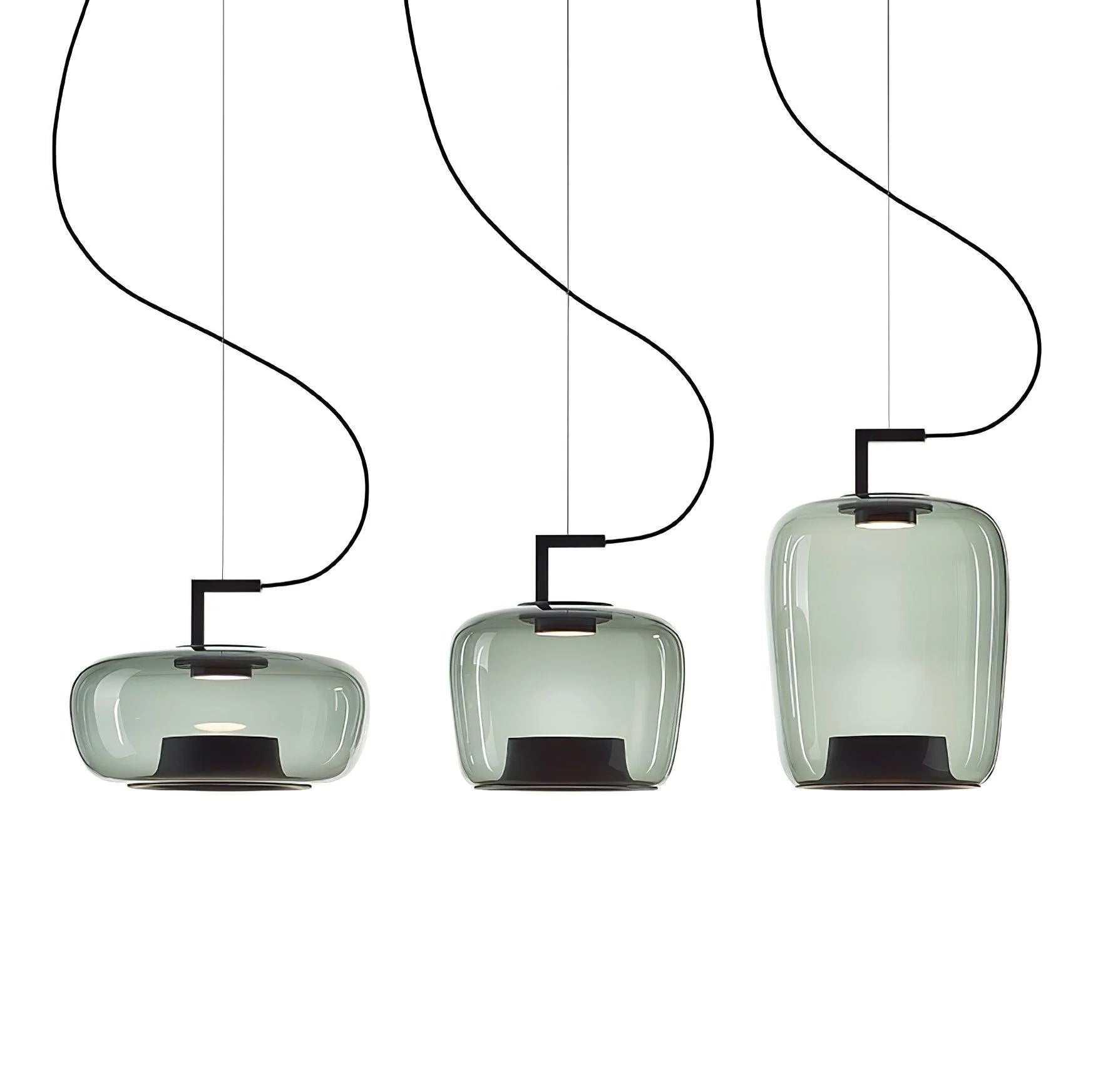 Suspension contemporaine en verre soufflé