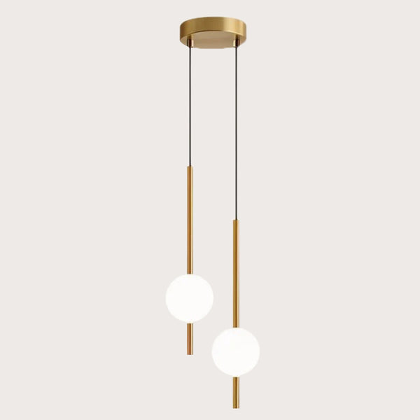 Lampe suspendue cylindrique de chevet moderne