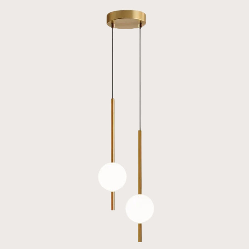 Lampada a sospensione cilindrica da comodino moderna