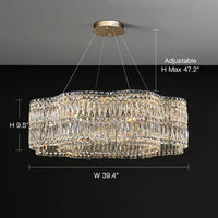 Elegant Modern Floral Crystal Chandelier
