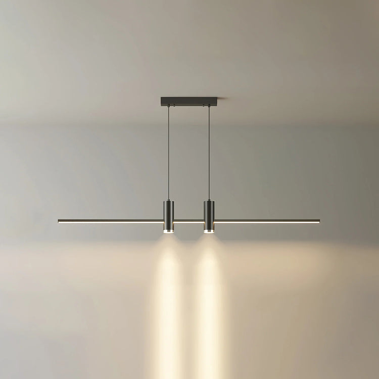 Minimalist Linear-Radiance Metal Pendant Light
