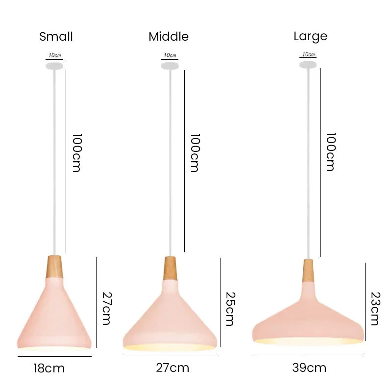 Levendige kegel modern hanglamp