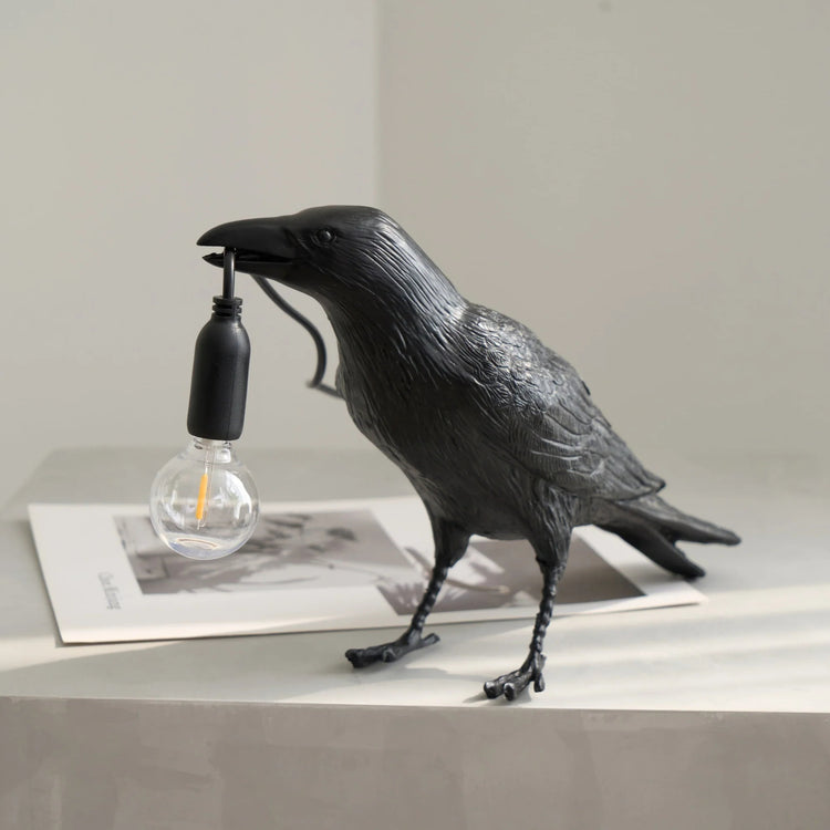Trendy Crow Resin Bordlampe