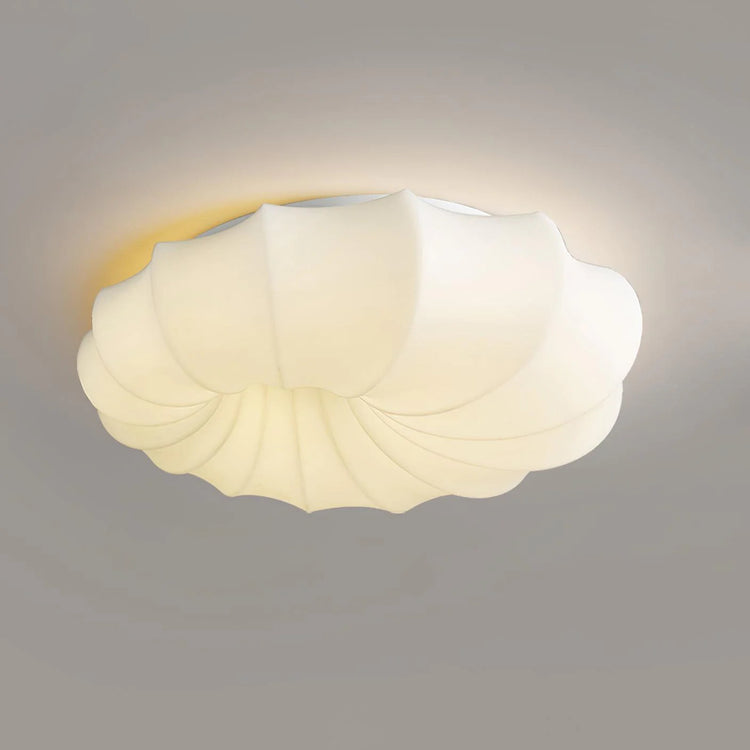 Minimalistisk cremet græskar Flush Mount Light