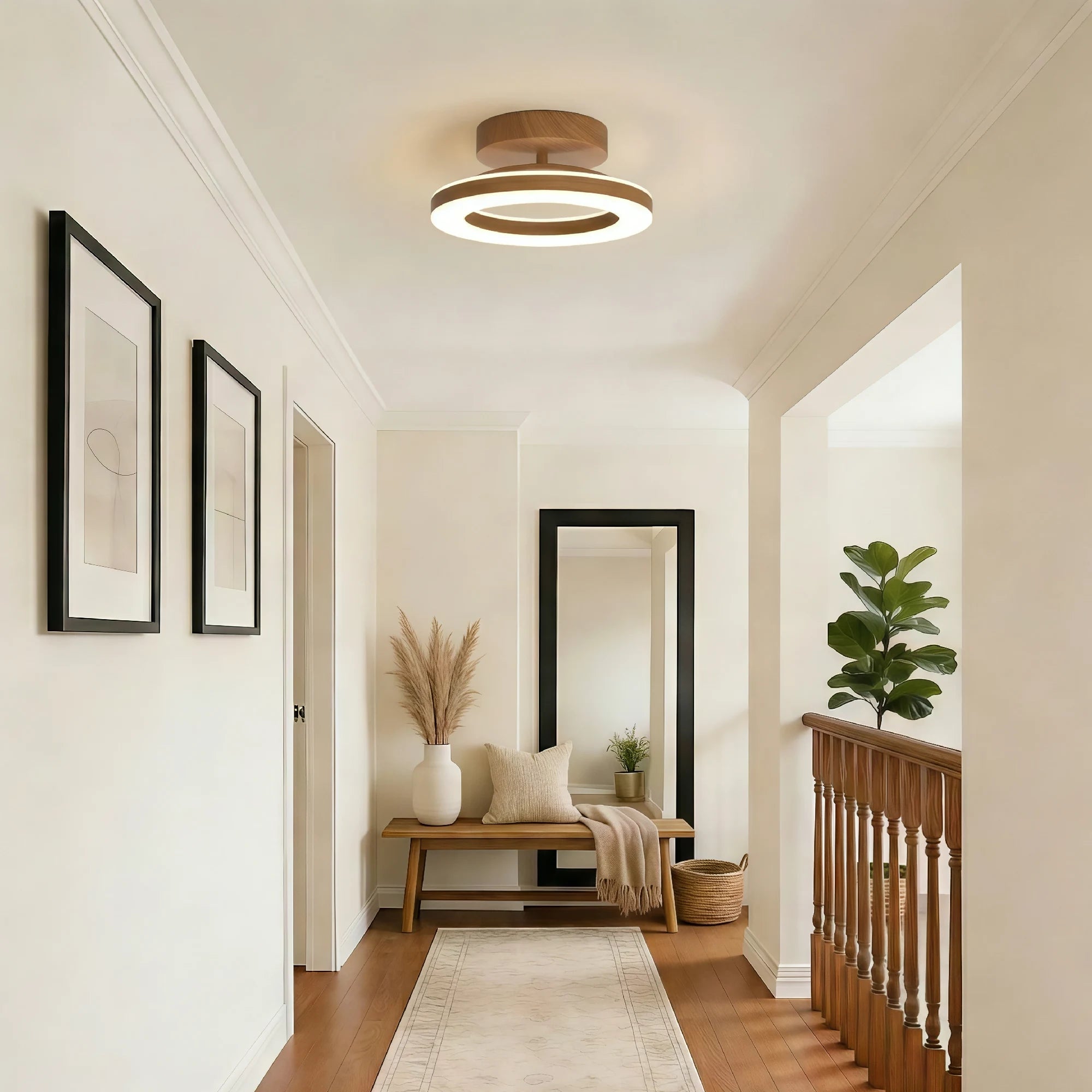 Plafonnier de couloir rond moderne nordique
