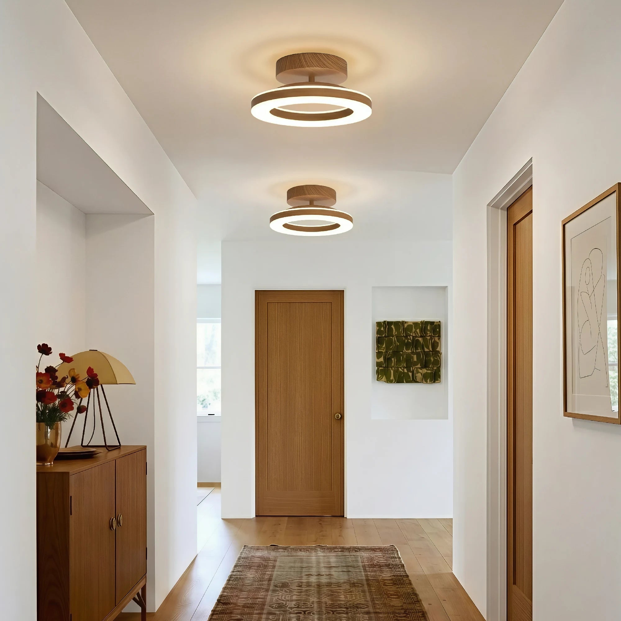 Plafonnier de couloir rond moderne nordique
