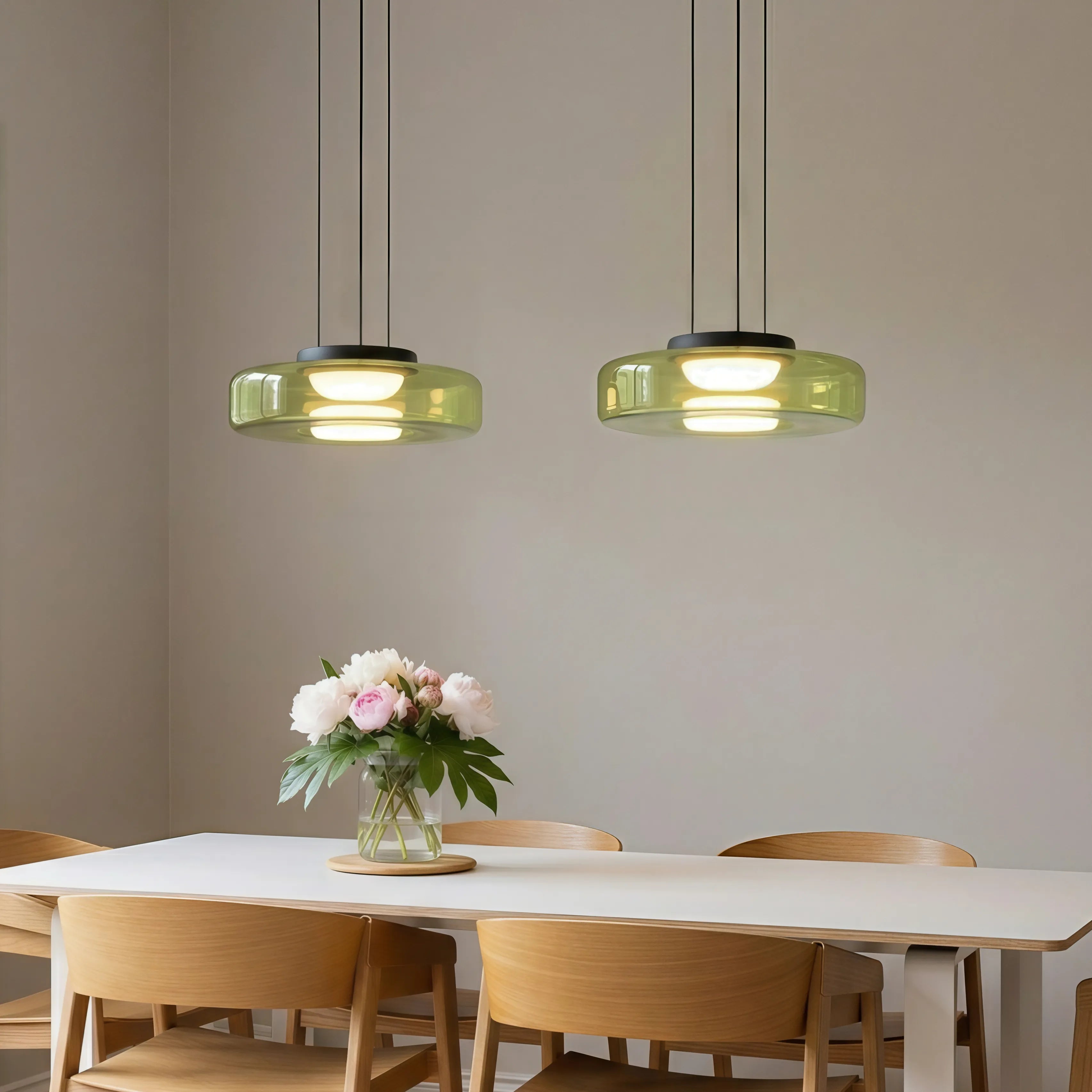 Bauhaus Style Glas Pendelljus