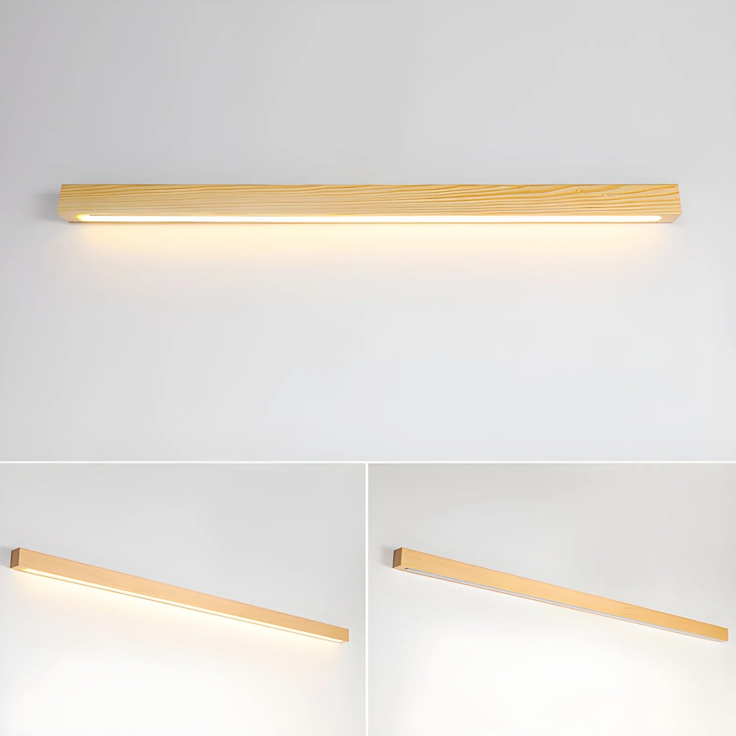 Lampada da parete contemporanea in legno Arlo
