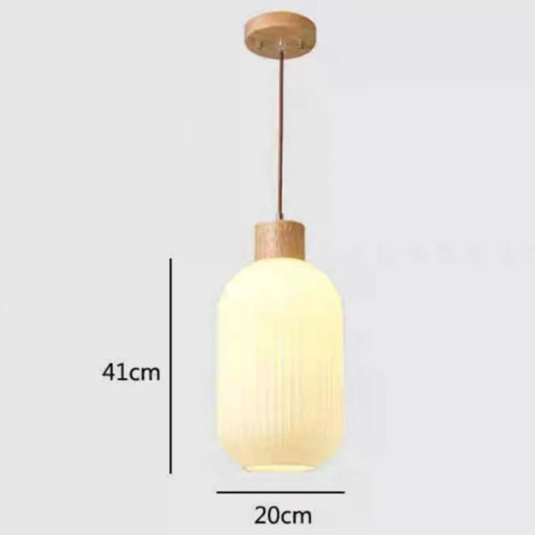 Retro rund lanternependel i glas