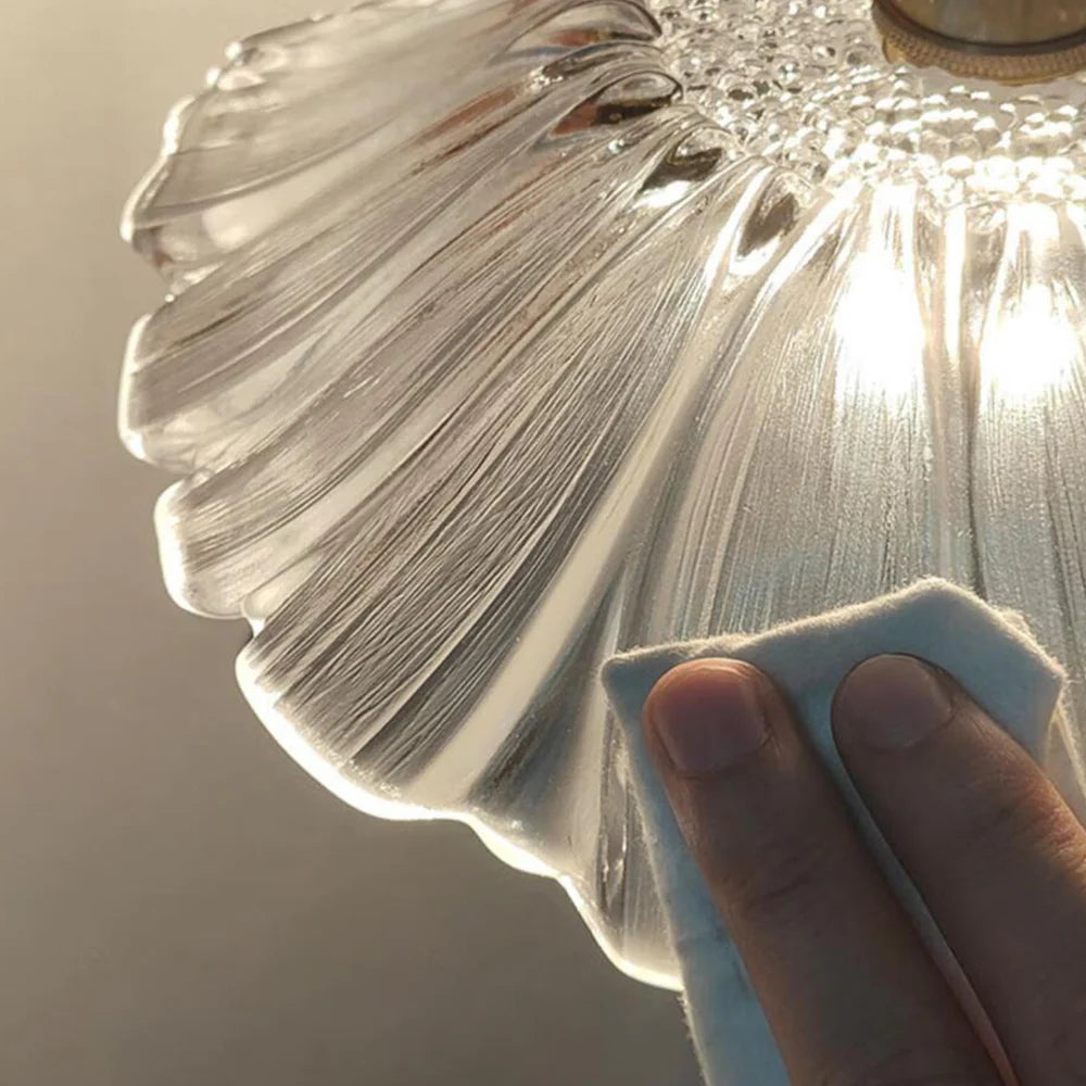 Plafonnier élégant en verre pétale
