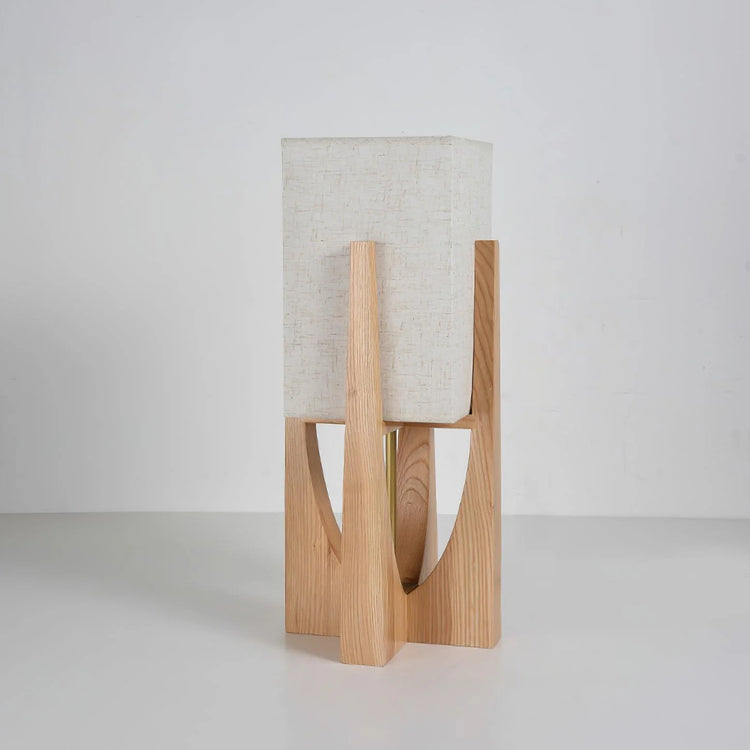 Rustik U-form stof gulvlampe