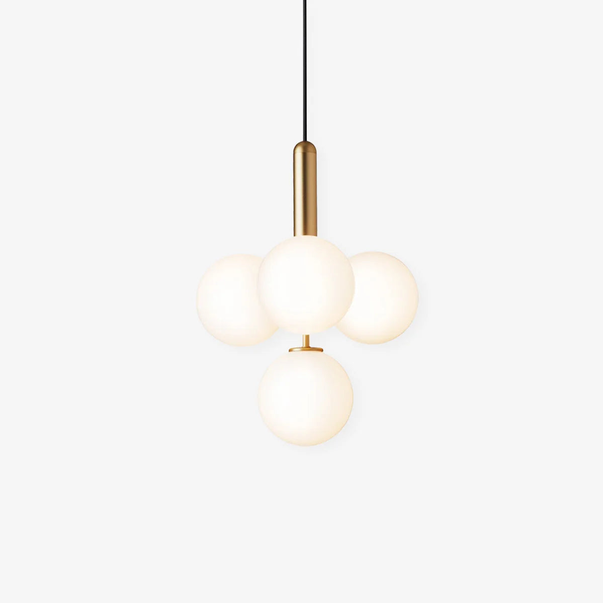Petite suspension ronde moderne en verre