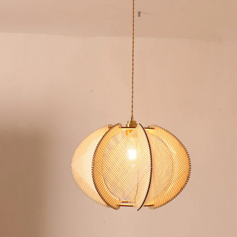 Elegante plafoniera in corda rotonda