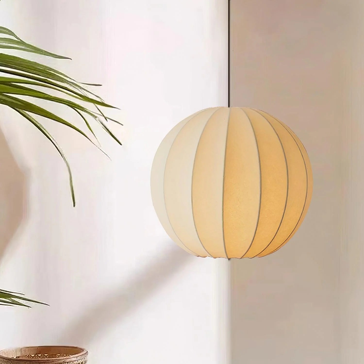 Lampada a sospensione in seta Aeris