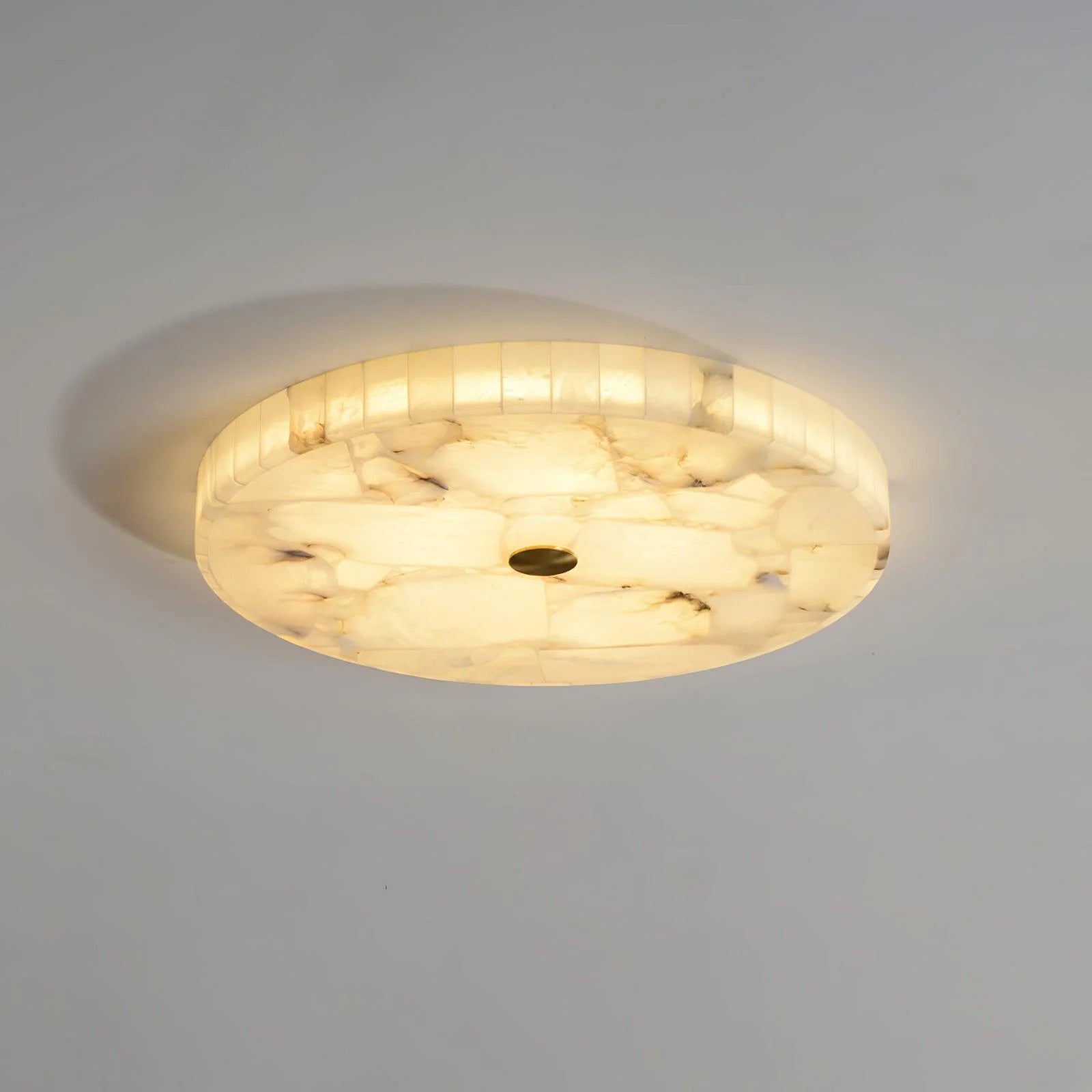 Classical Round Alabaster Ceiling Light