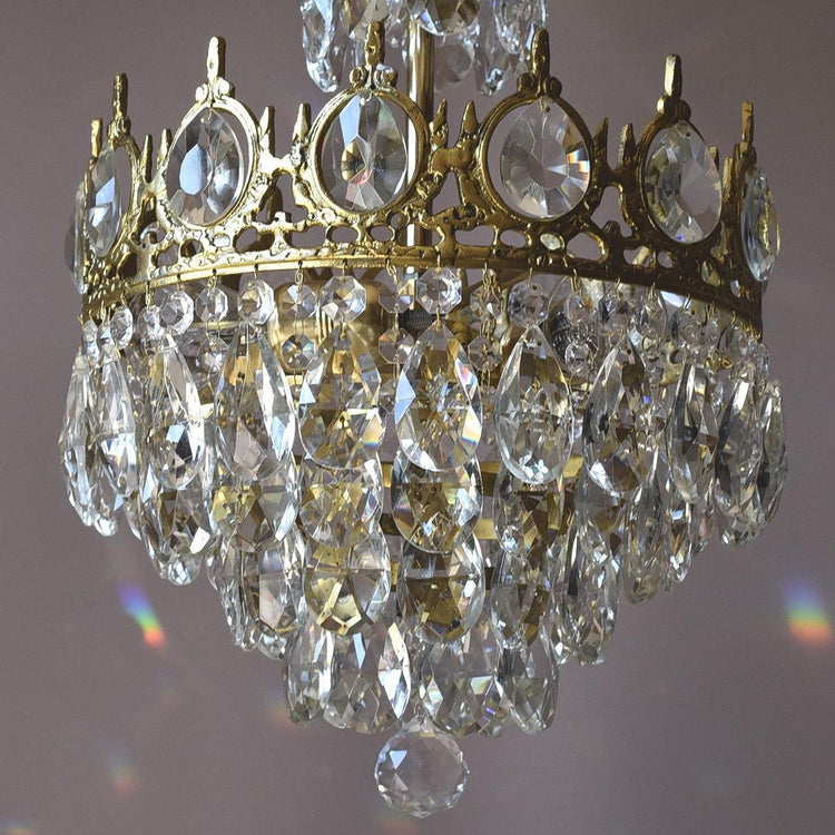 Retro Tiered Circular Crystal Chandelier