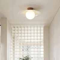 Cream Iron Hallway Ceiling Fixture