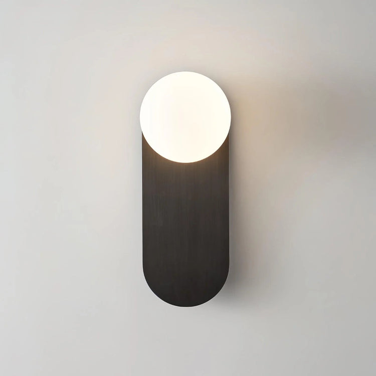 Minimalistisk Orb Disc Glas Væglampe
