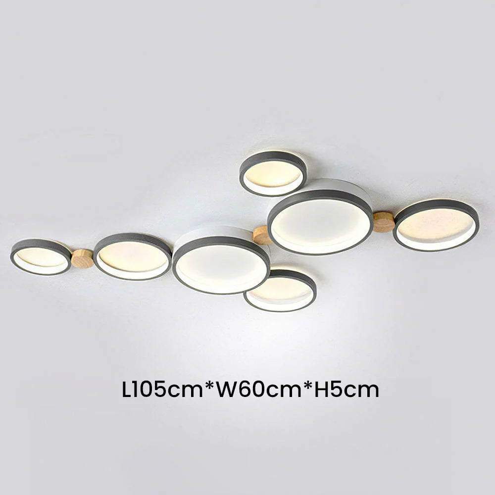 Plafonnier LED circulaire en fer artistique