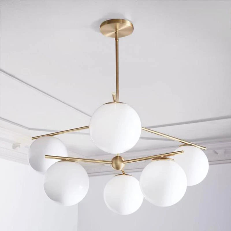 Lampadario a stelo orbitale