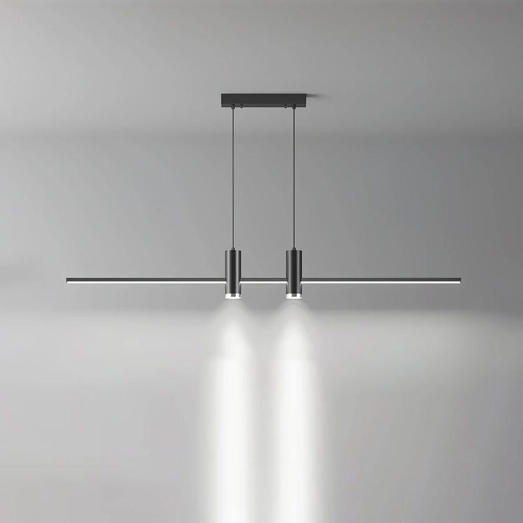 Minimalist Linear-Radiance Metal Pendant Light