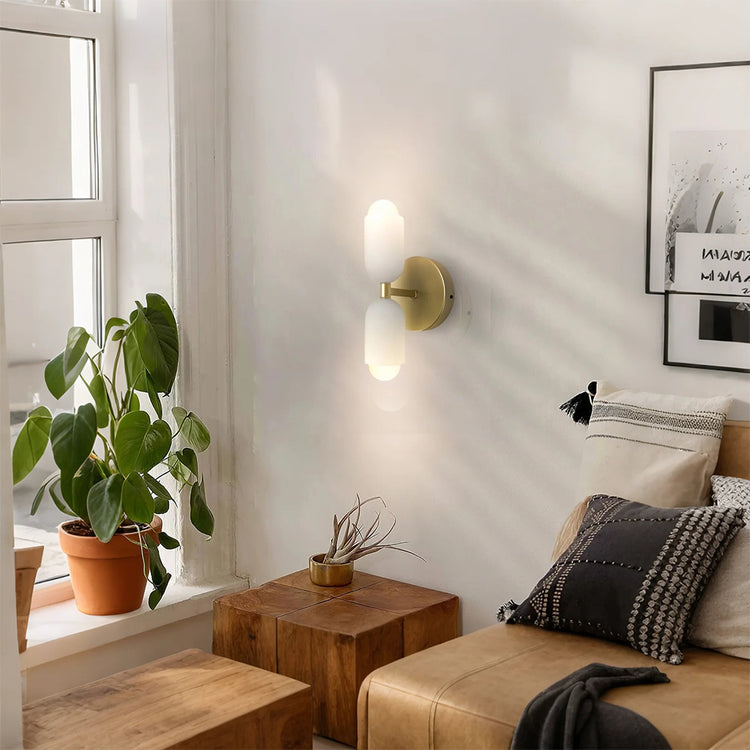 Glarefusion Creative stearinlys form dobbelt hoved væglampe