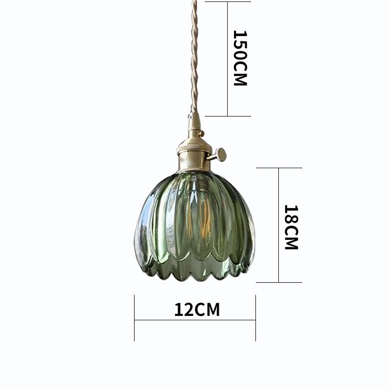 Moderne retro glas blomsterpendel