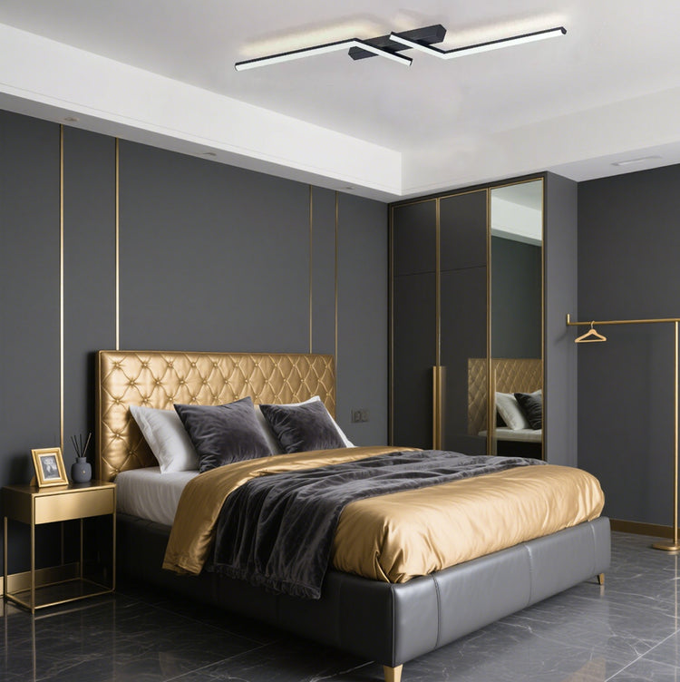 Modern Simple Black Aluminum LED Ceiling Light