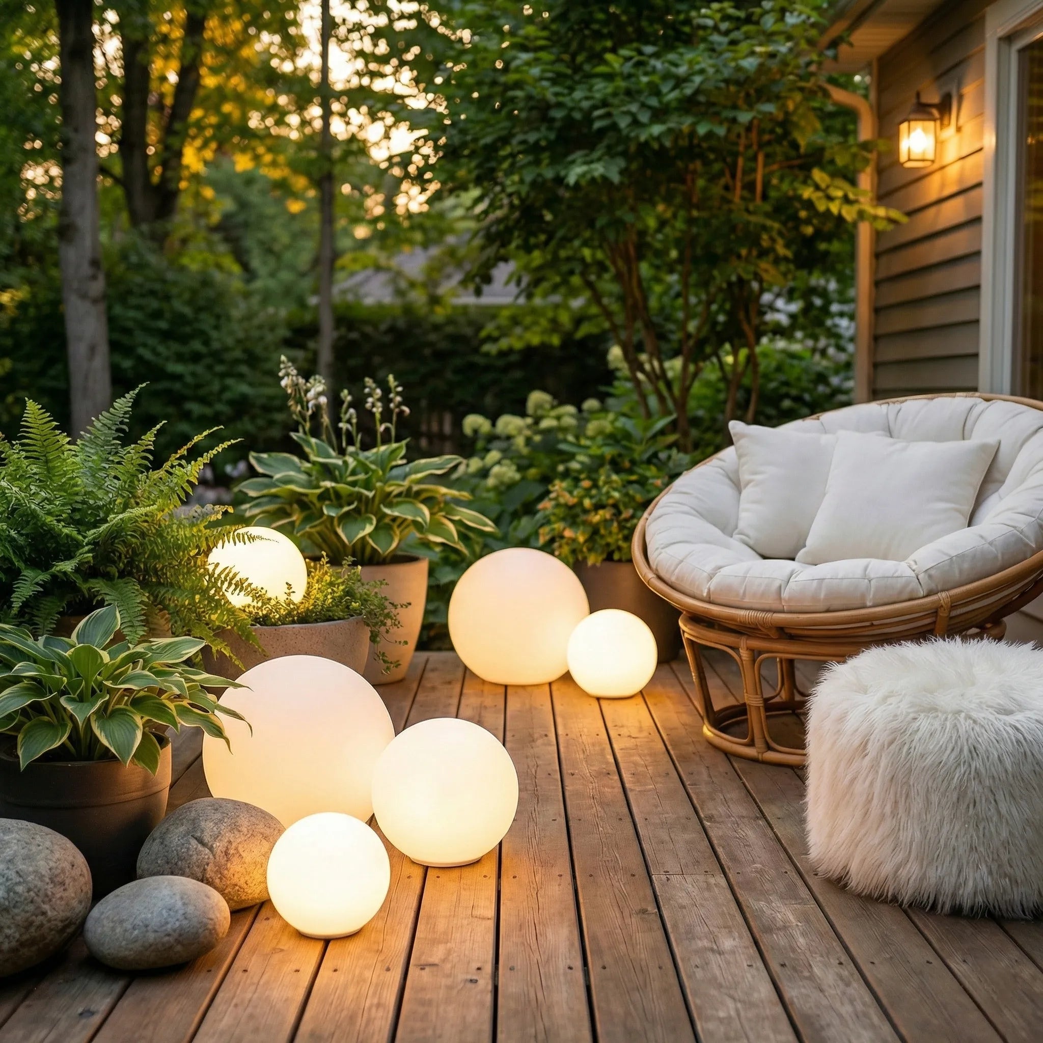 Luce da giardino a bagliore a sfera solare