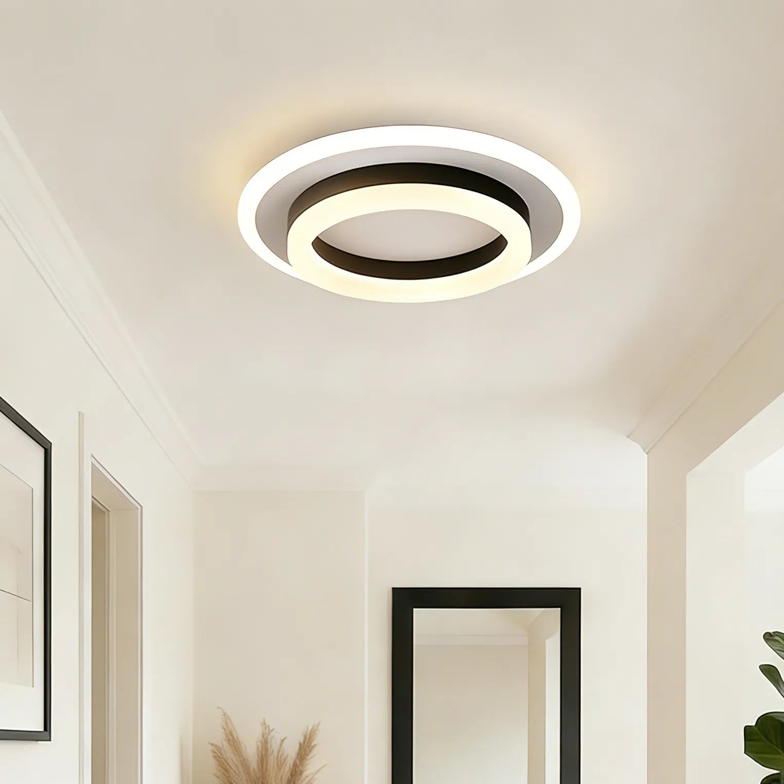Lampada da soffitto moderna e creativa ad anello quadrato