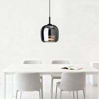 Glarefusion moderne sort glas pendel