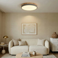 Chic Wood Flush-Mount Ceiling Light