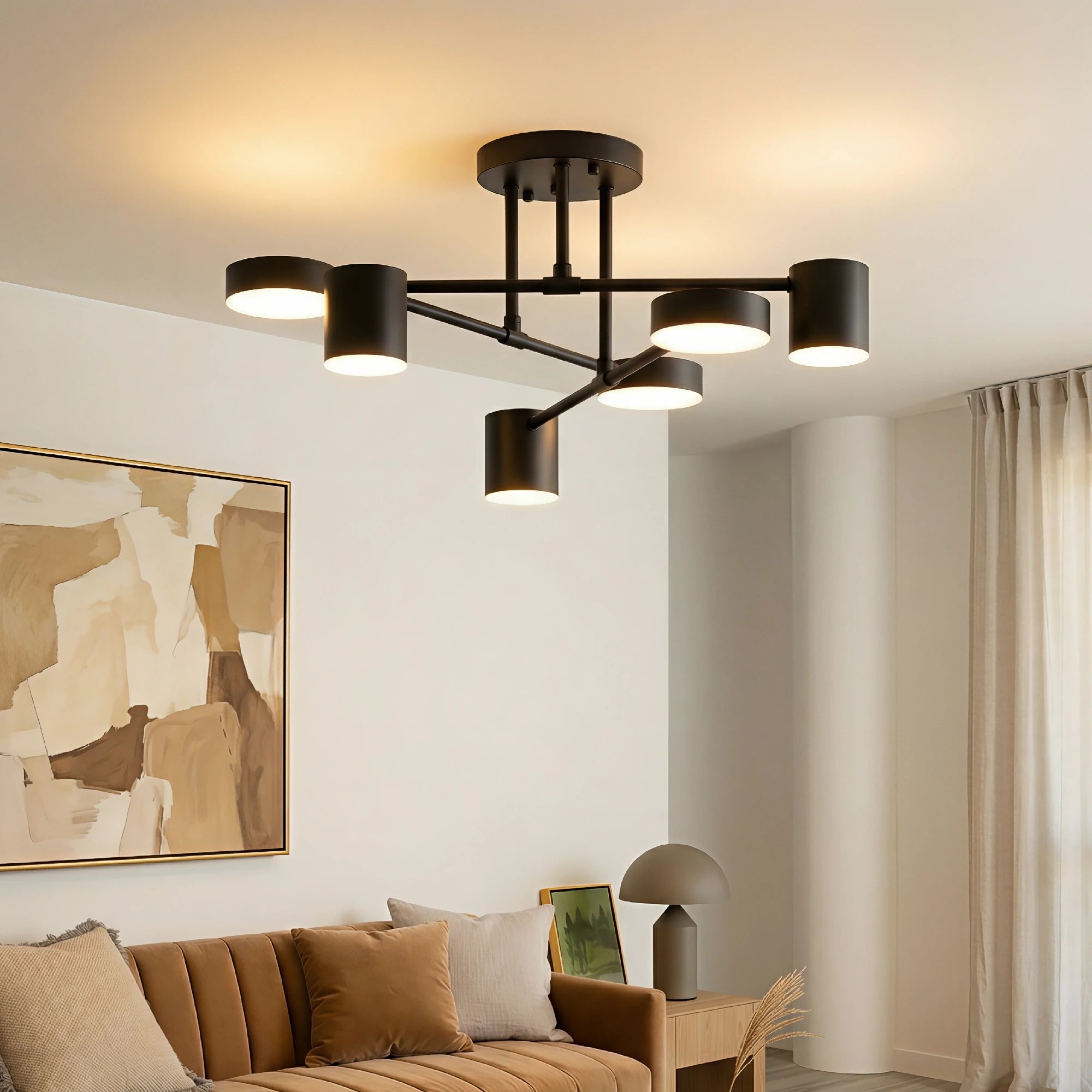 Ny geometrisk taklampa i metall