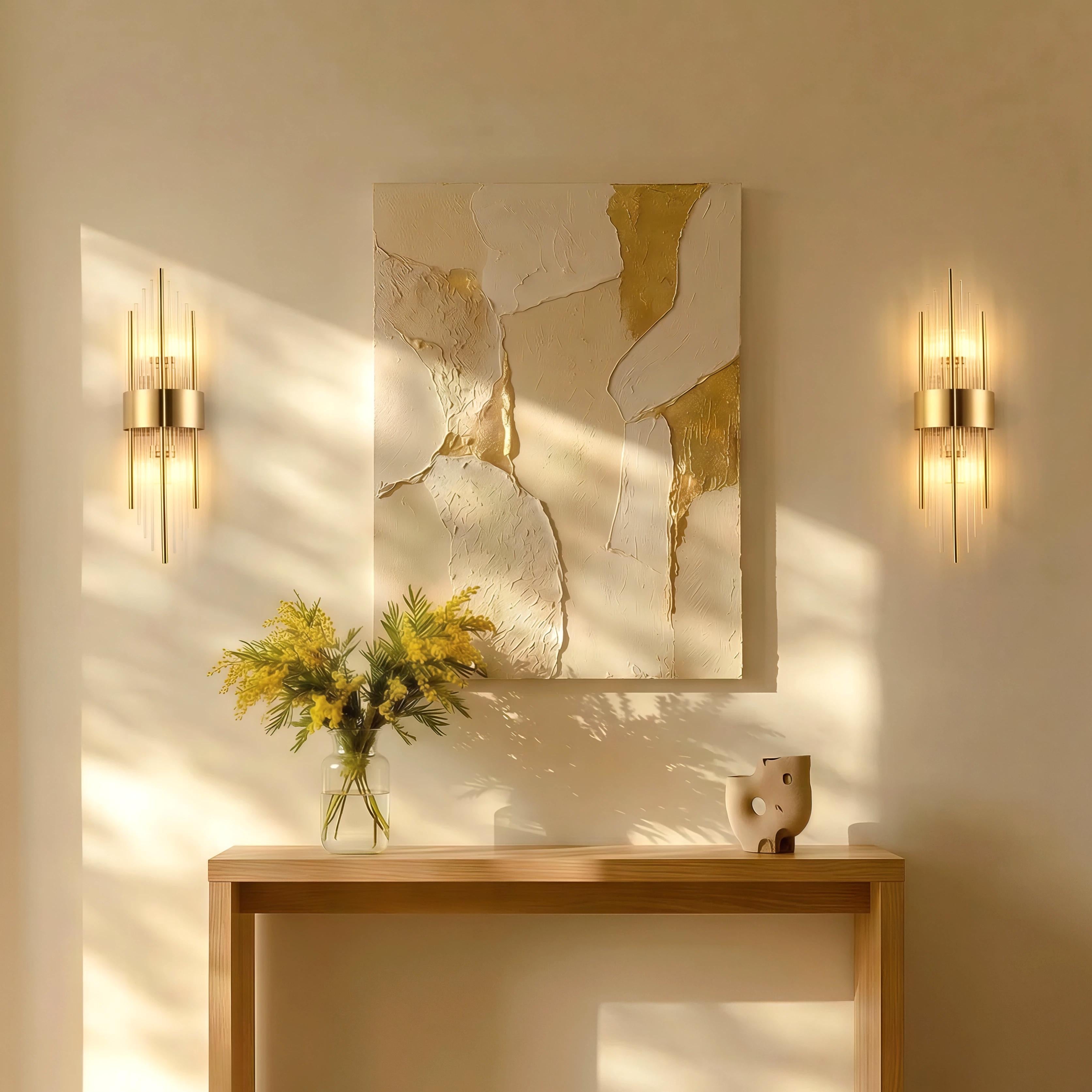 Elegante lampada da parete moderna nordica in oro