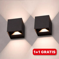 Moderna luce murale a LED cubo regolabile